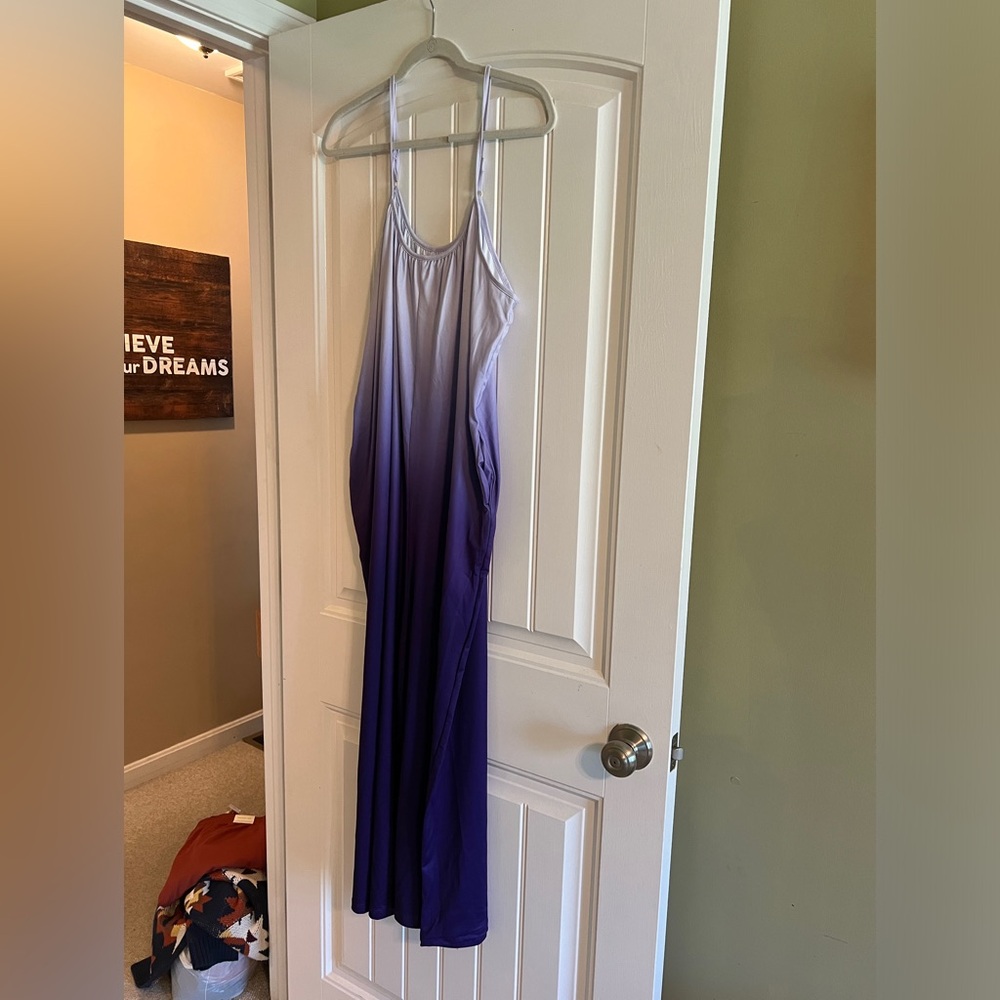 Tie dye purple overalls…SUPER COMFY!